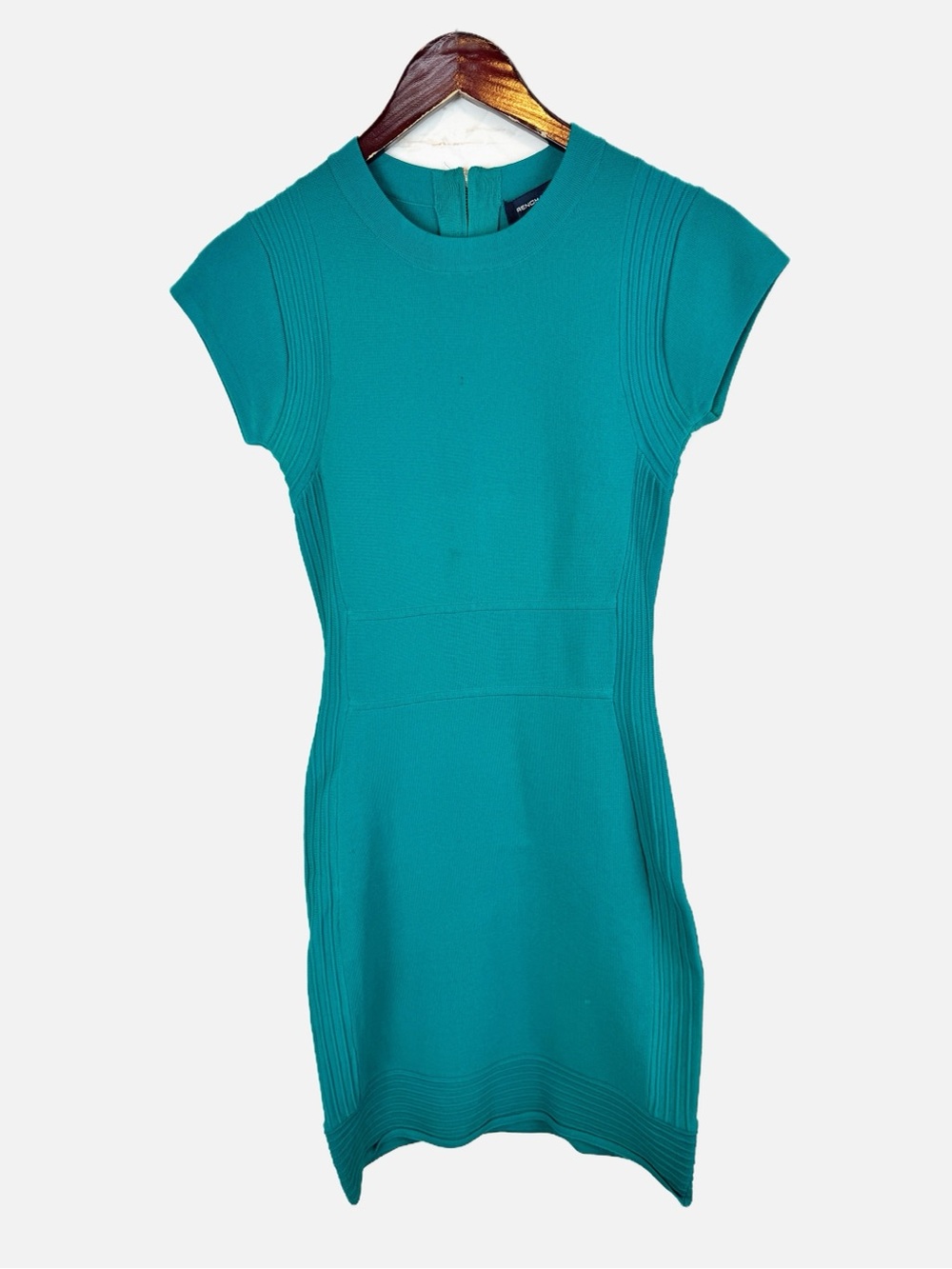 French Connection | Turquoise Bodycon Knit Mini Dress, 4